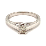 (SOFIA) Anillo con diamante en oro blanco 10kt.