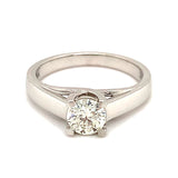 (SOFIA) Anillo con diamante en oro blanco 10kt.