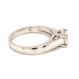 (SOFIA) Anillo con diamante en oro blanco 10kt.