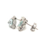 Aretes de aguamarina en plata 925