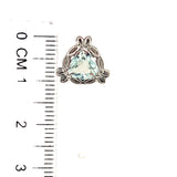 Aretes de aguamarina en plata 925