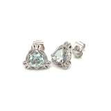 Aretes de aguamarina en plata 925