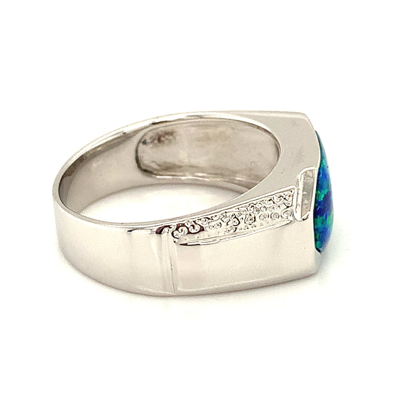 Anillo de ópalo australiano en plata 925  ANTES: $165.00