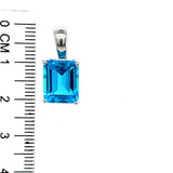 Dije de topacio azul en plata 925