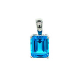 Dije de topacio azul en plata 925