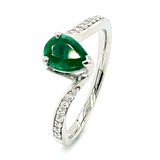 Anillo con esmeralda en plata 925