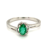 Anillo con esmeralda en plata 925