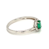 Anillo con esmeralda en plata 925