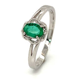 Anillo con esmeralda en plata 925