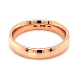 Banda comfort 4mm en oro rosado 18k